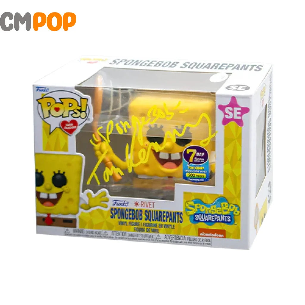 Spongebob Squarepants - Se Funko Pop! Pops! With Purpose Spongebob Squarepants Signed By Tom Kenny