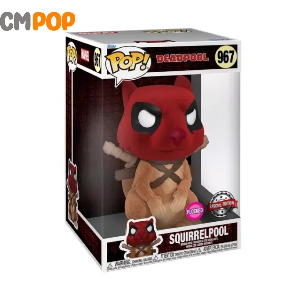 Squirrelpool - #967 Funko Pop! Marvel Deluxe -Deadpool Flocked Special Edition Pop