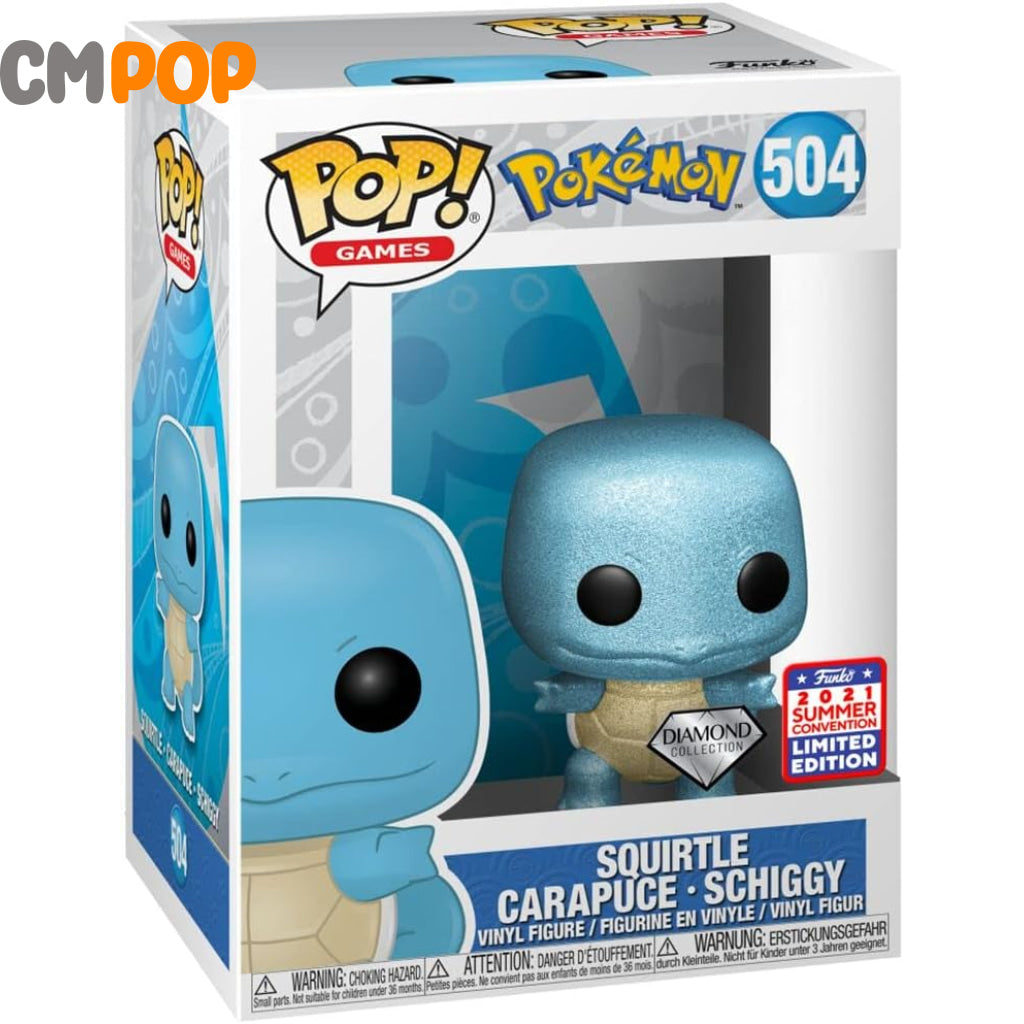 Squirtle - #504 Funko Pop! Games Pokémon Diamond Collection 2021 Summer Convention Limited Edition