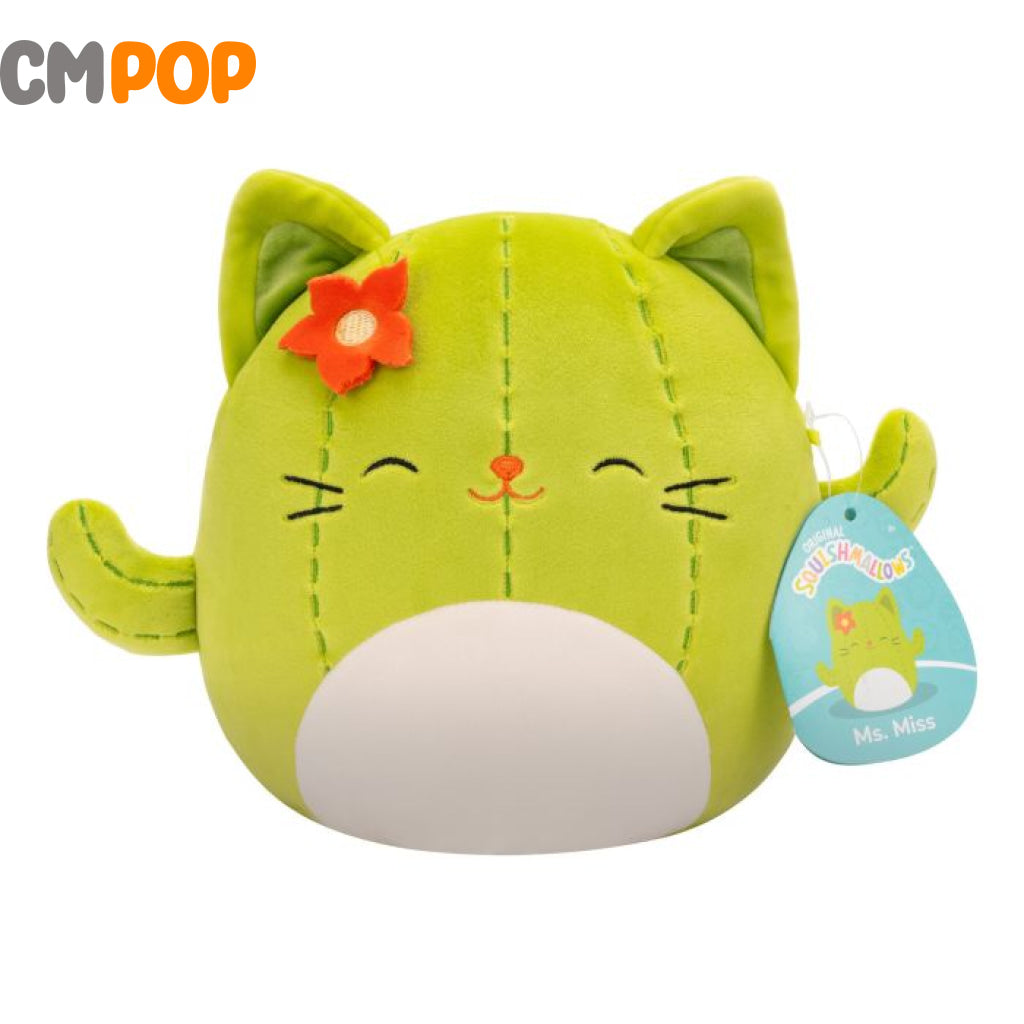 Squishmallows - 7.5 Inch Ms Miss Green Cactus Cat Squishmallows