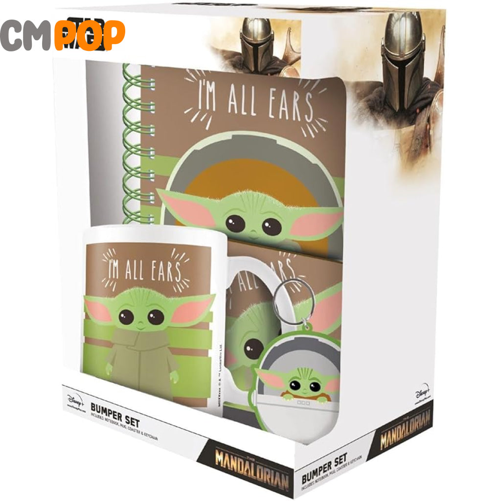 Star Wars: The Mandalorian (Im All Ears) Bumper Gift Set (Mug Coaster Keychain & Notebook) Funko