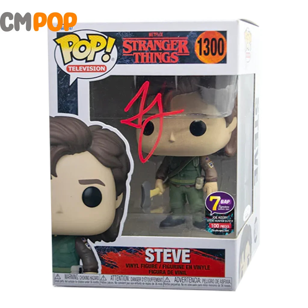 Steve - #1300 Funko Pop! Television Stranger Things Signed By Joe Keery (100 Pcs) Certified Pop