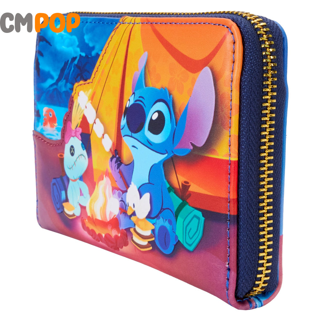 Stitch Camping Cuties Zip Around Wallet - Disney Loungefly