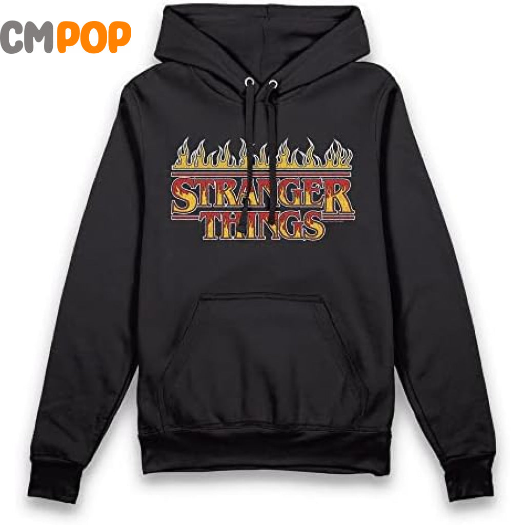 Stranger Things Flames Logo Adults Hoodie Hoodie