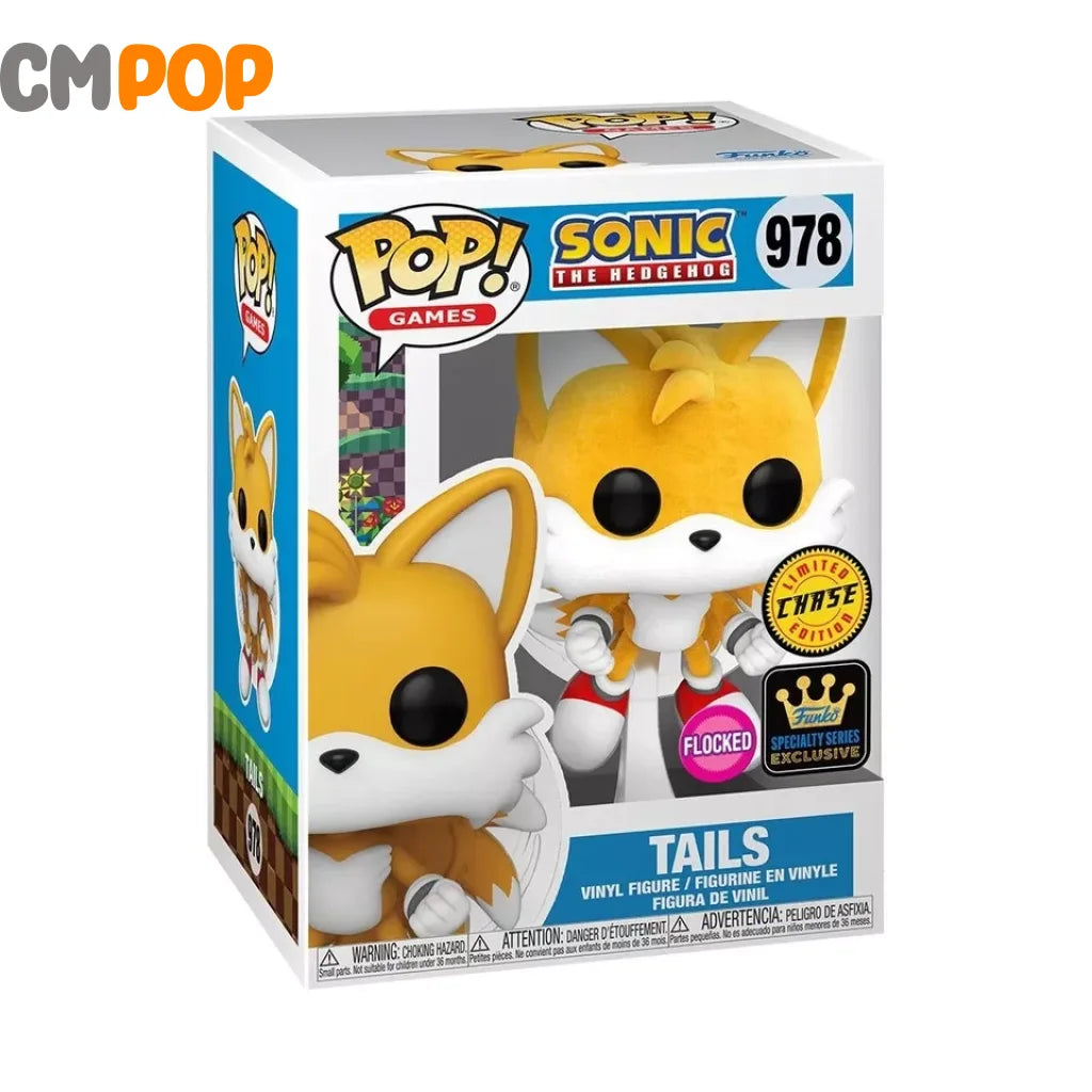 Tails (Flying) -#978 - Funko Pop! Sonic The Hedgehog Specialty Series Exclusive Flocked- Limited