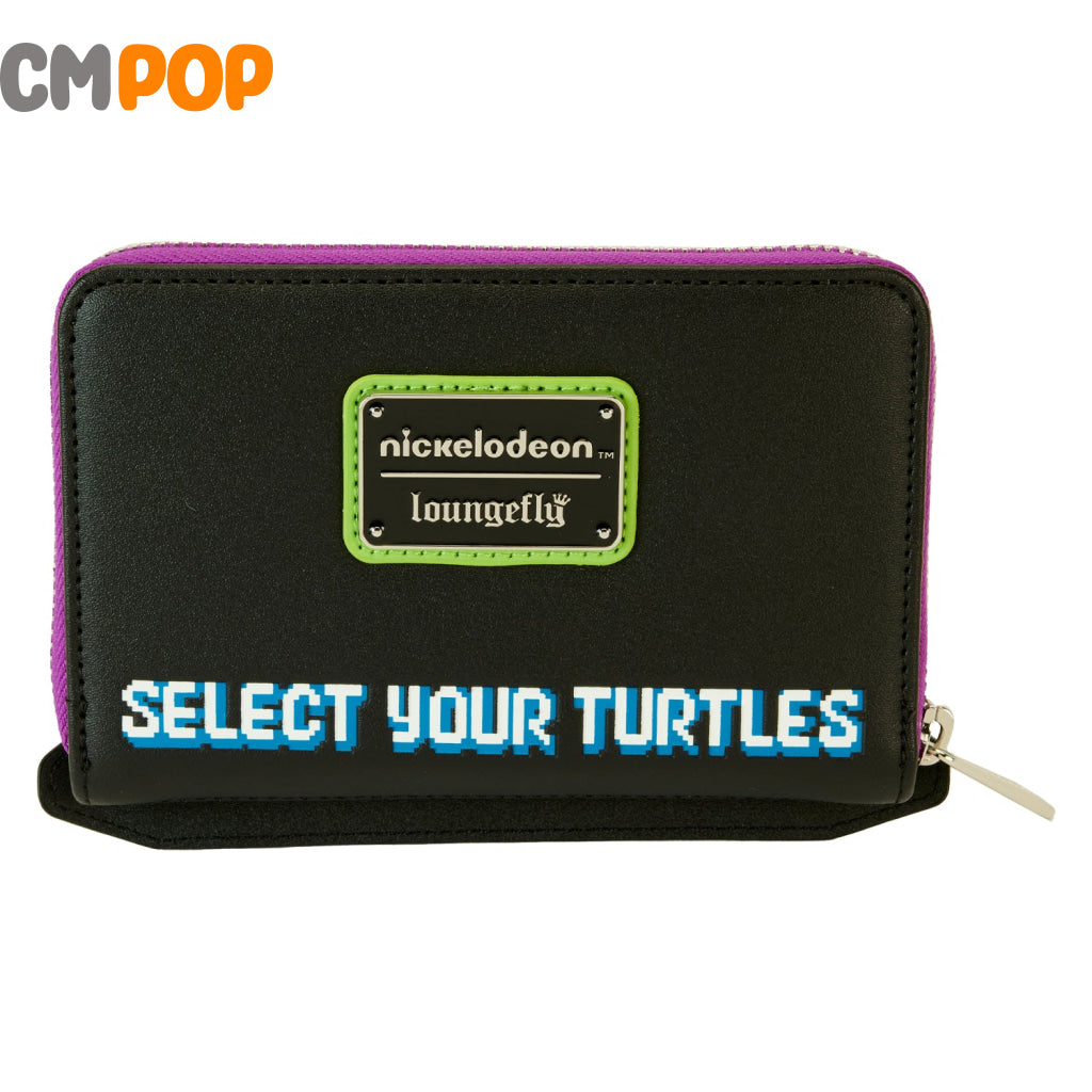 Teenage Mutant Ninja Turtles 40Th Anniversary Vintage Arcade Zip Around Wallet - Tmnt Loungefly