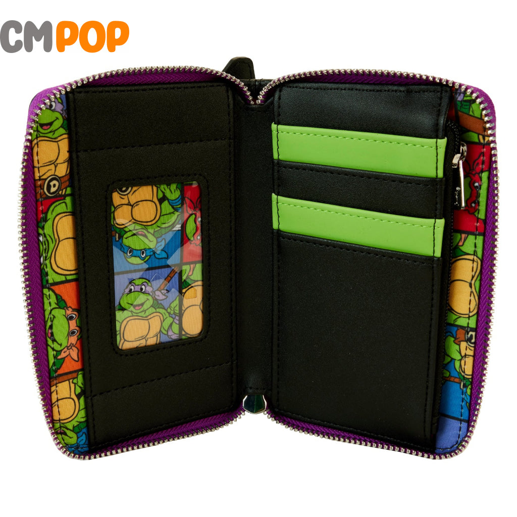 Teenage Mutant Ninja Turtles 40Th Anniversary Vintage Arcade Zip Around Wallet - Tmnt Loungefly
