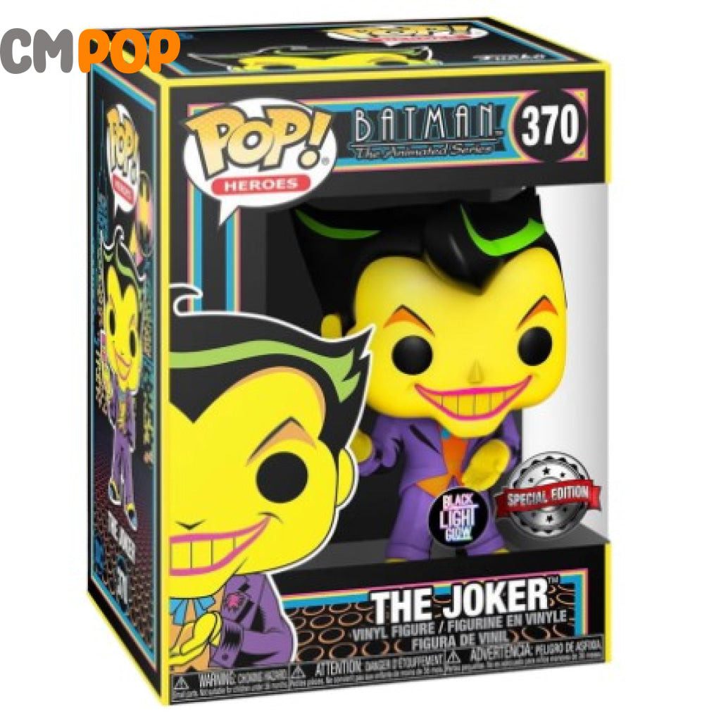 The Joker (With Playing Card) - #370 Heroes Batman Animated Series Black Light Glow Special Edition