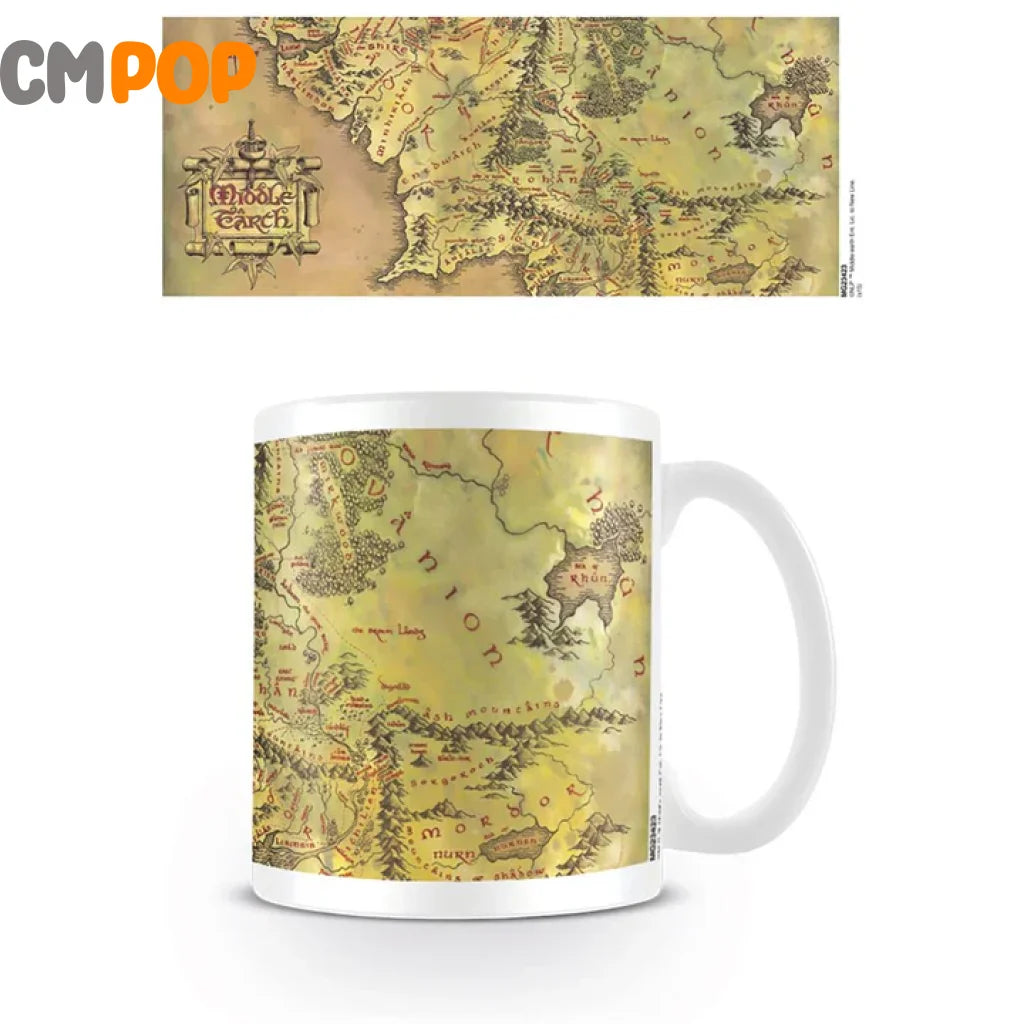 The Lord Of The Rings (Middle Earth) 11Oz/315Ml White Ceramic Mug. Mug