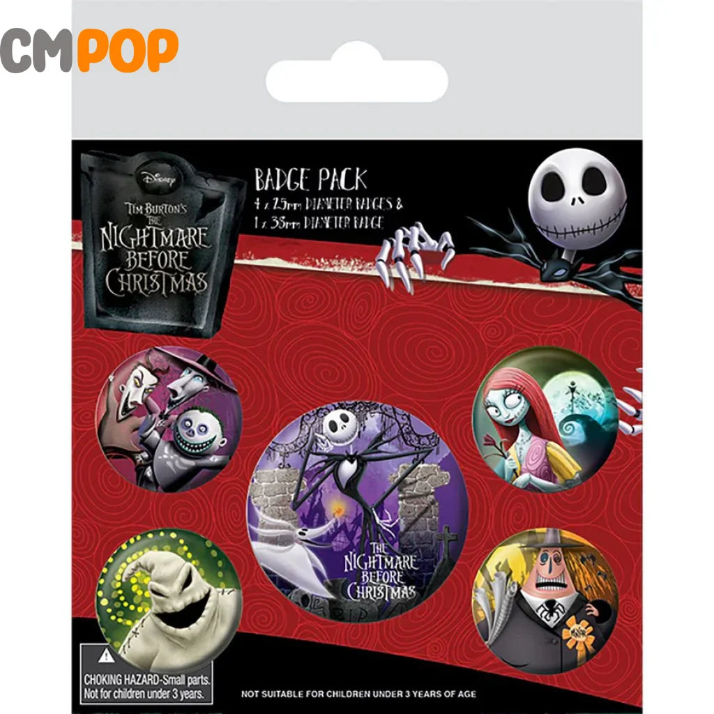 The Nightmare Before Christmas (Characters) Pin Badge Pack Badges