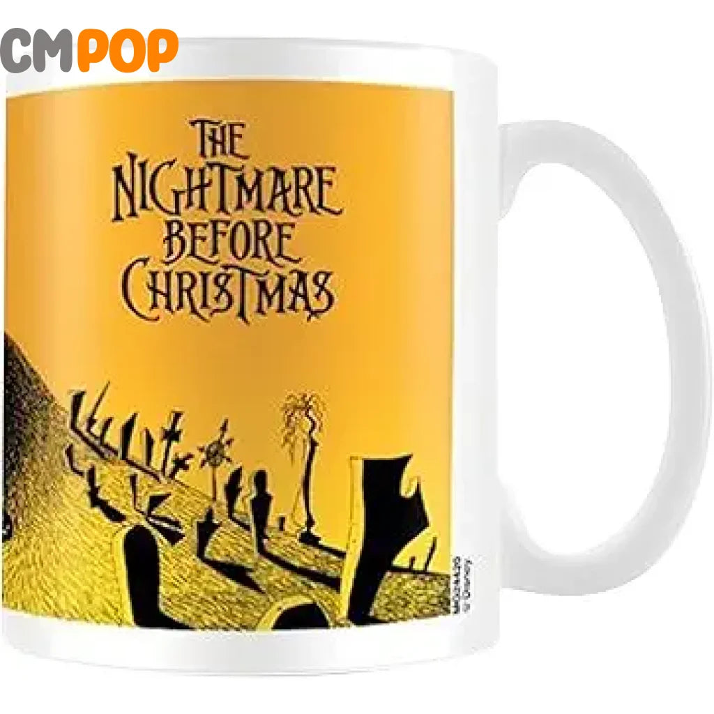 The Nightmare Before Christmas (Graveyard Scene) 11Oz/315Ml White Ceramic Mug. Mug