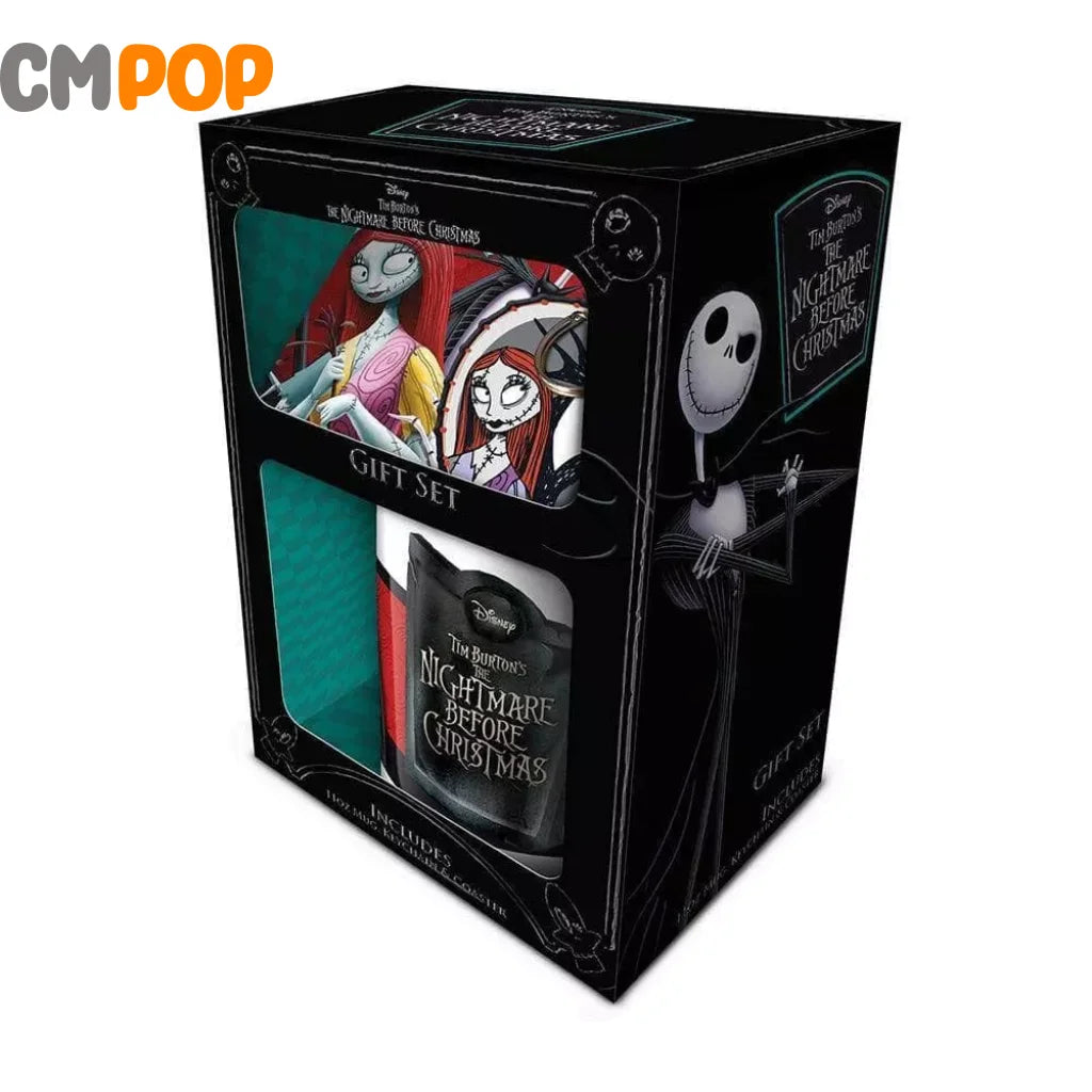 The Nightmare Before Christmas (Jack & Sally) Mug Coaster And Keychain Gift Set Gift Set