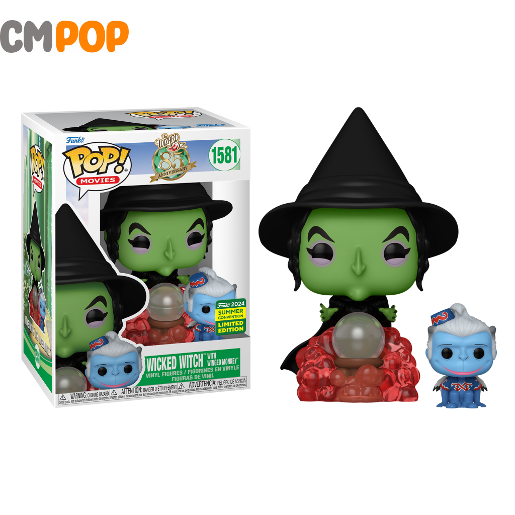 The Wicked Witch With Winged Monkey - #1581 Funko Pop! Wizard Of Oz 8Th Anniversary Movies 2024