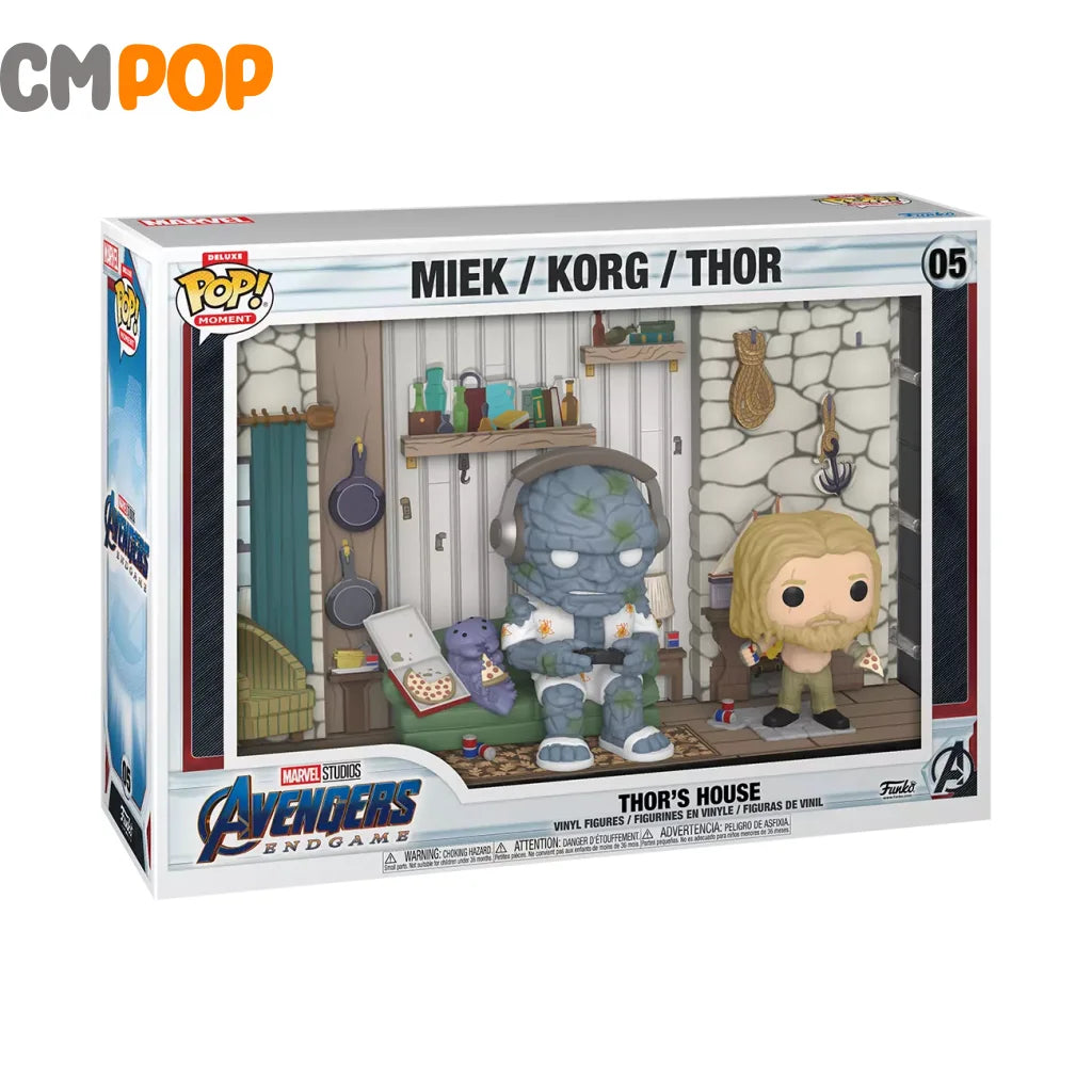 Thor’s House (Miek / Korg / Thor) - #05 - Funko POP! - Moment - Deluxe - Marvel: Avengers Endgame Toys & Games