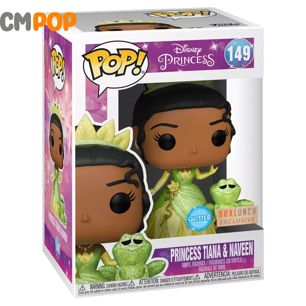 Tiana - #149 Funko Pop! Disney Princess Glitter Box Lunch Exclusive And Naveen Pop