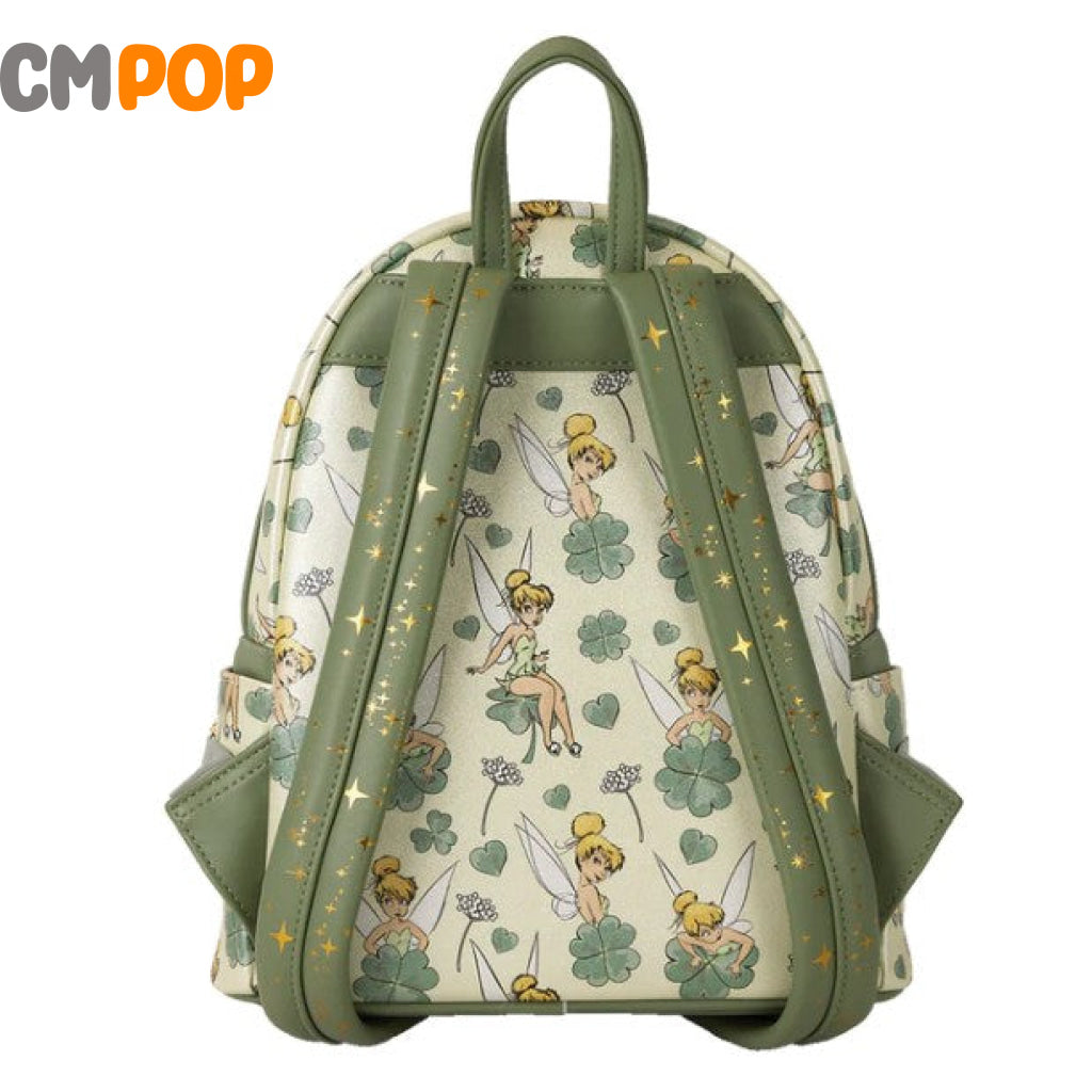 Tinkerbell 4 Leaf Clover All Over Print Mini Backpack - Loungefly Loungefly