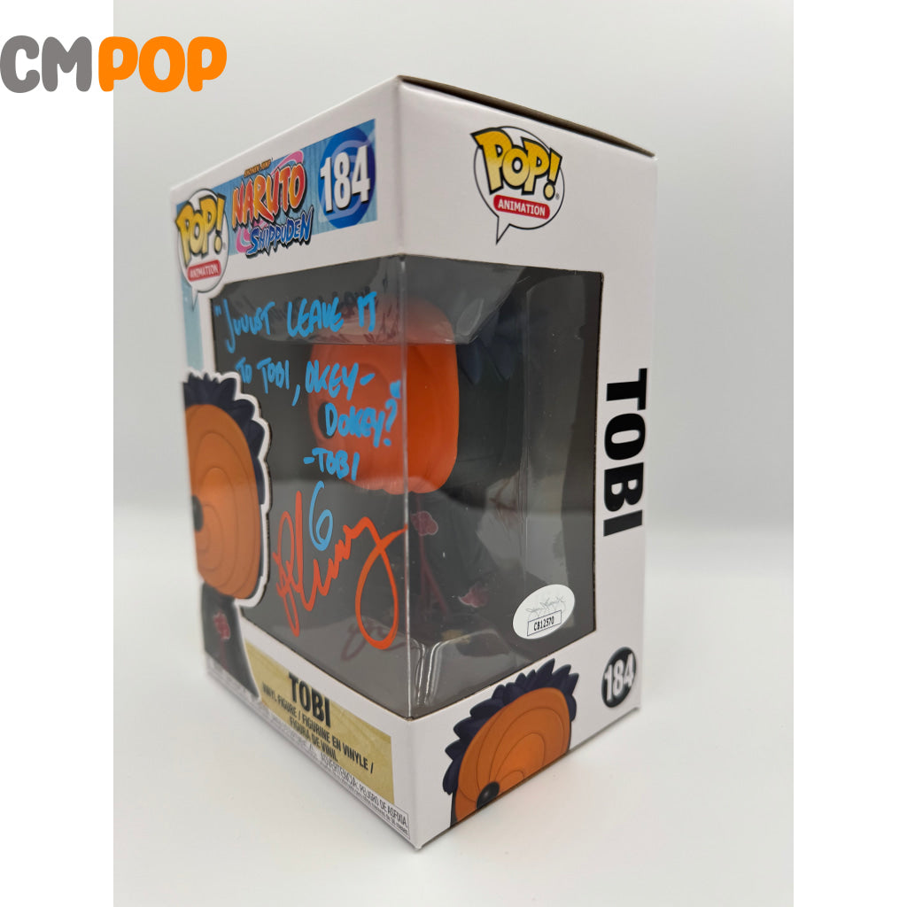 Tobi- #184 - Funko Pop! Animation Naruto Shippuden Signed By Michael Yurchak Certified Pop