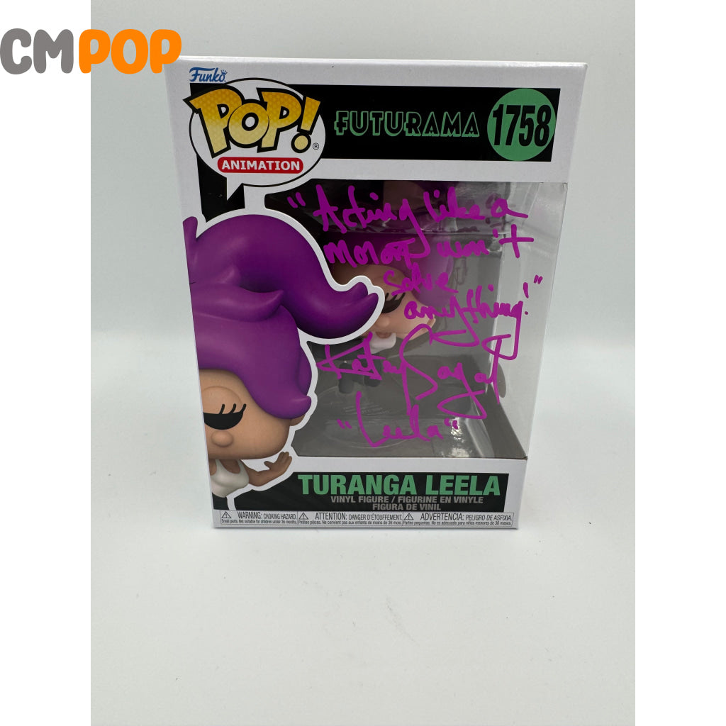 Turanga Leela - #1758 - Funko Pop! - Animation - Futurama - Signed by - Certified Pop! Funko Pop