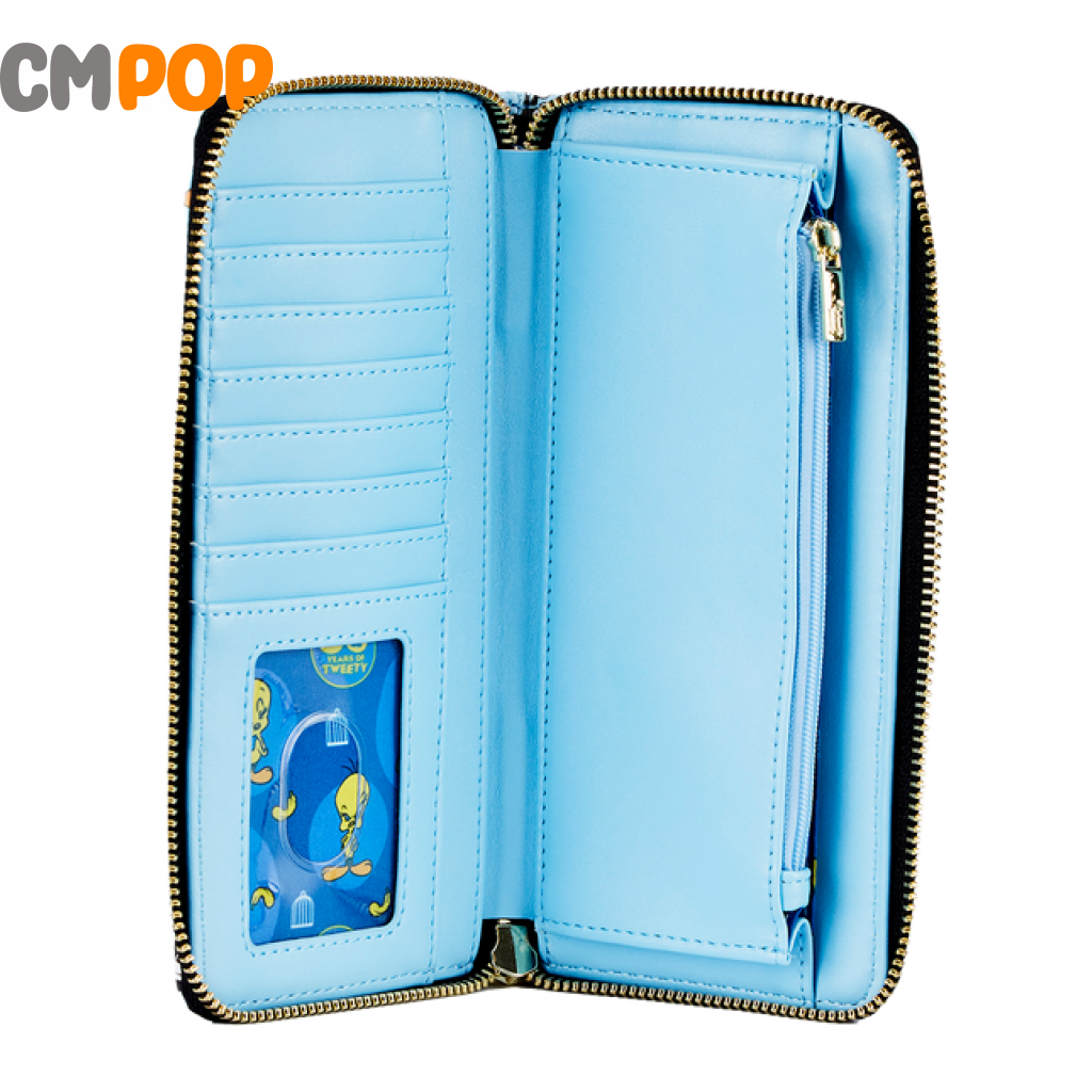 Tweety And Sylvester Aop Zip Around Wallet - Loungefly