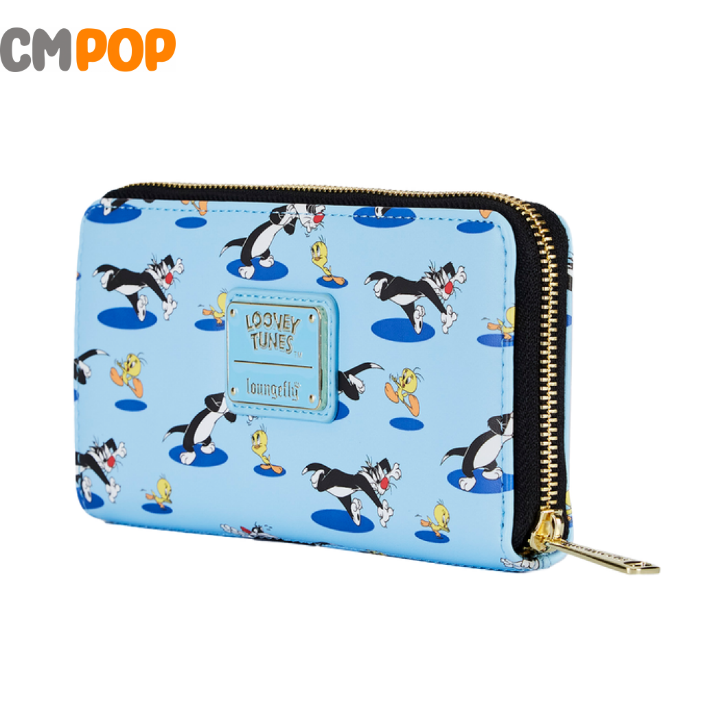 Tweety And Sylvester Aop Zip Around Wallet - Loungefly