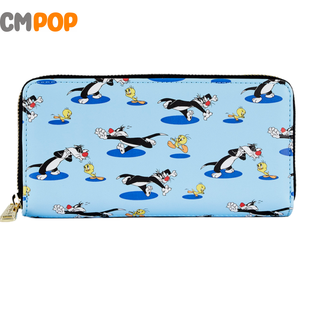 Tweety And Sylvester Aop Zip Around Wallet - Loungefly