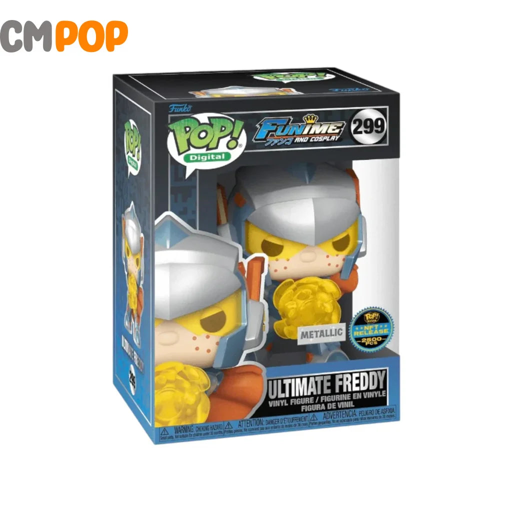 Ultimate Freddy - #299 - Funko Pop! - Digital - Funime and Cosplay - NFT Release 2500 PCS - Metallic Funko Pop