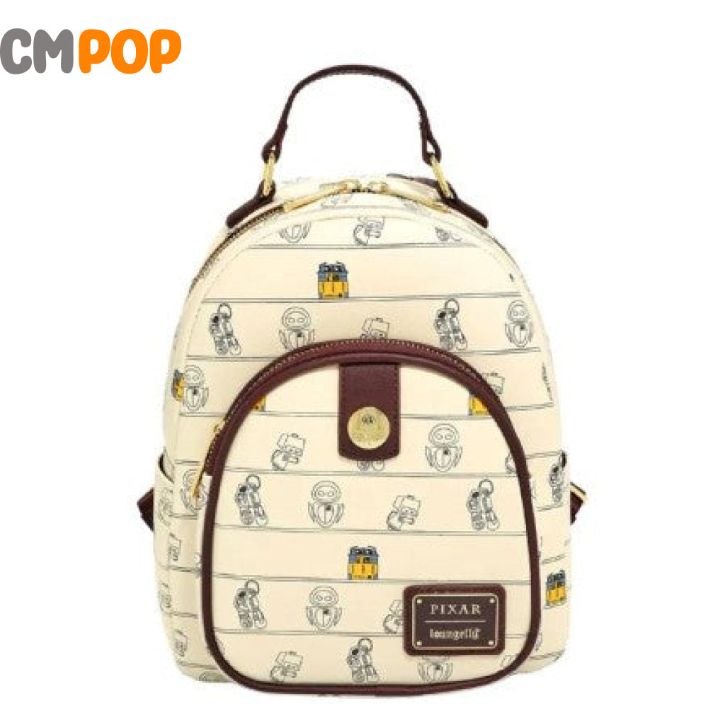 Wall-E Robot Sketches Disney Pixar Loungefly Mini Backpack