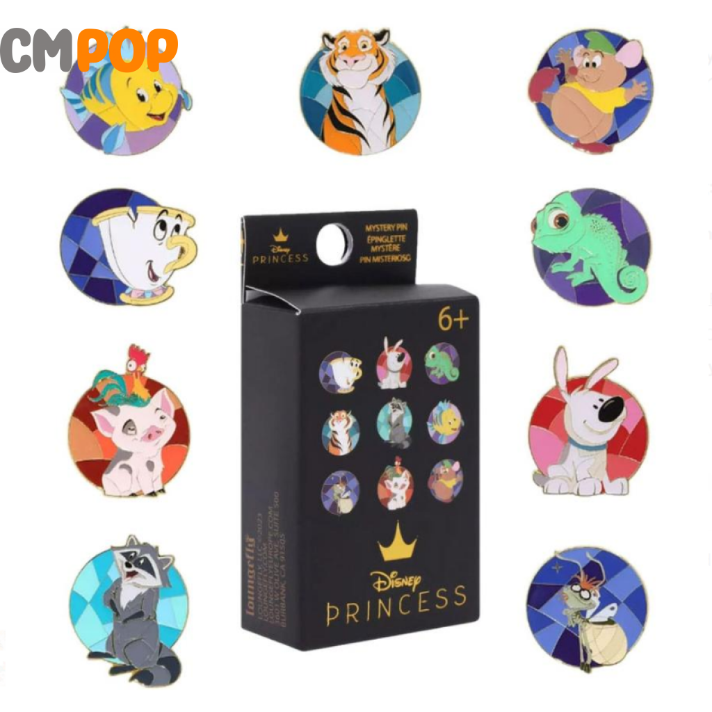 Walt Disney Princess Animal Stain Glass Blind Pin Set - Loungefly Funko Pop