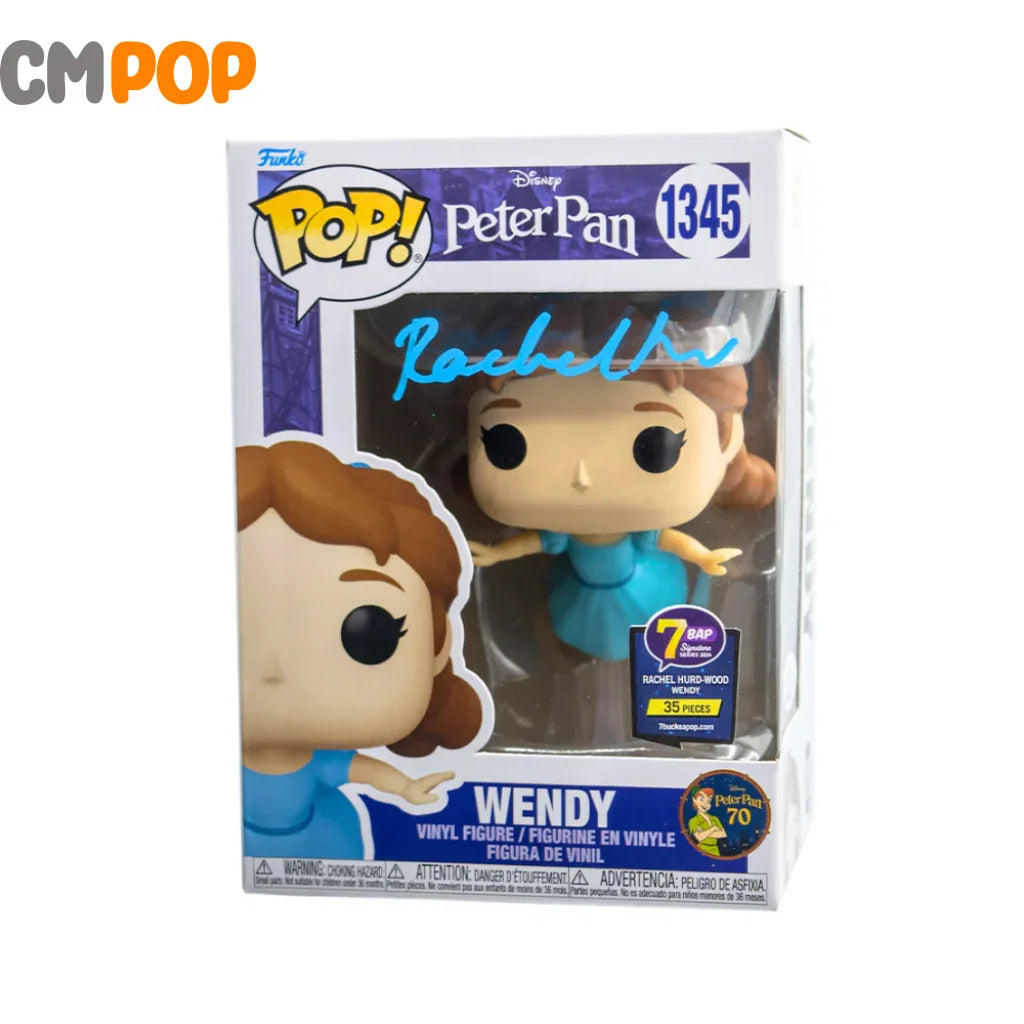Wendy - #1345 - Funko Pop! - Disney - Peter Pan - 7 BAP - 35PCS - Signed POP! - Signed by Rachel Hurd - Wood Funko Pop
