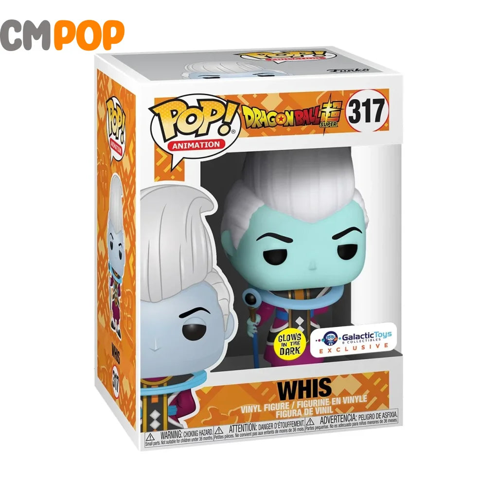 Whis - #317 Funko Pop! Animation Dragon Ball Glows In The Dark Galactic Toys Exclusive
