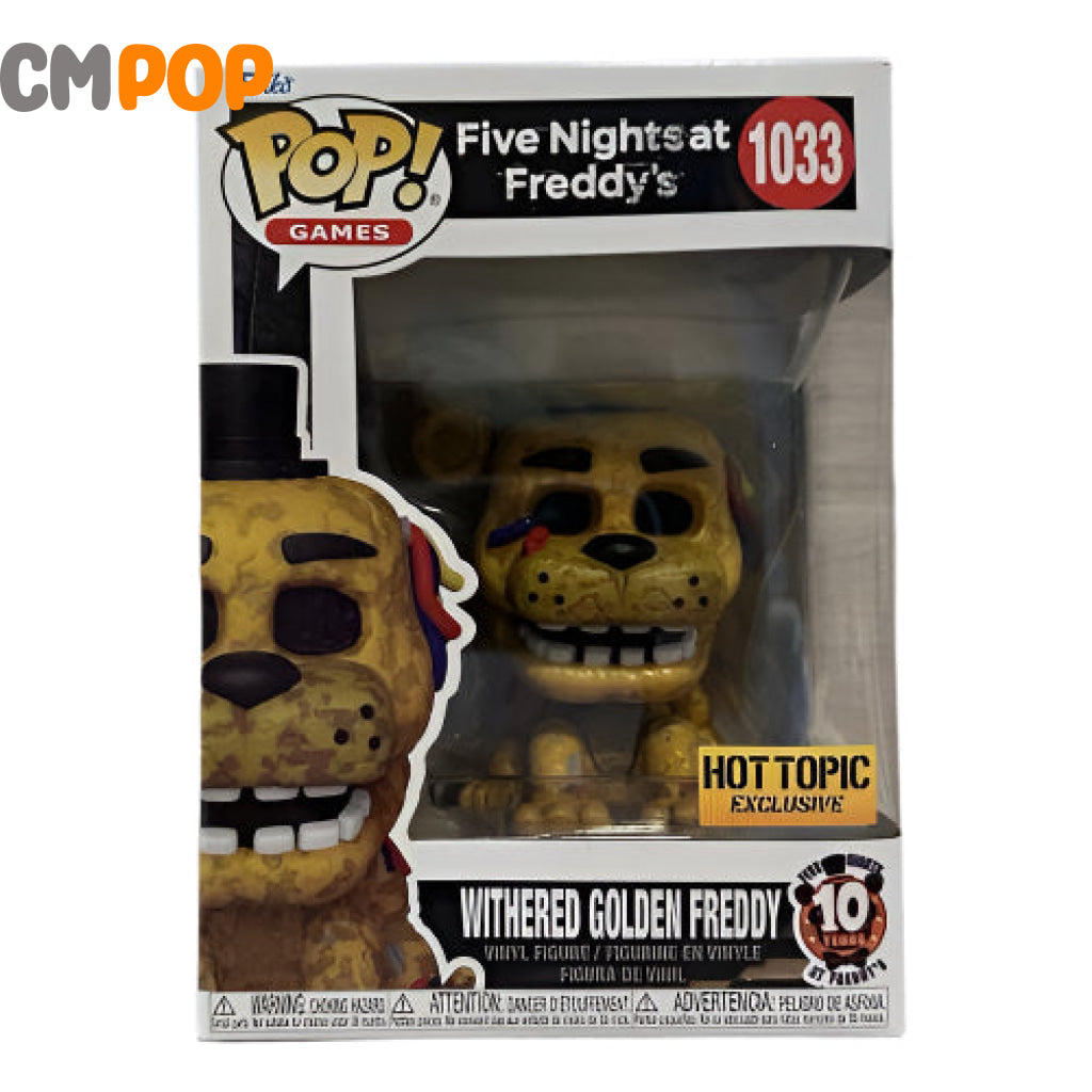 Witherd Golden Freddy - #1033 - Funko Pop! - Five Nights at Freddy’s - Games - Hot Topic Exclusive Funko Pop