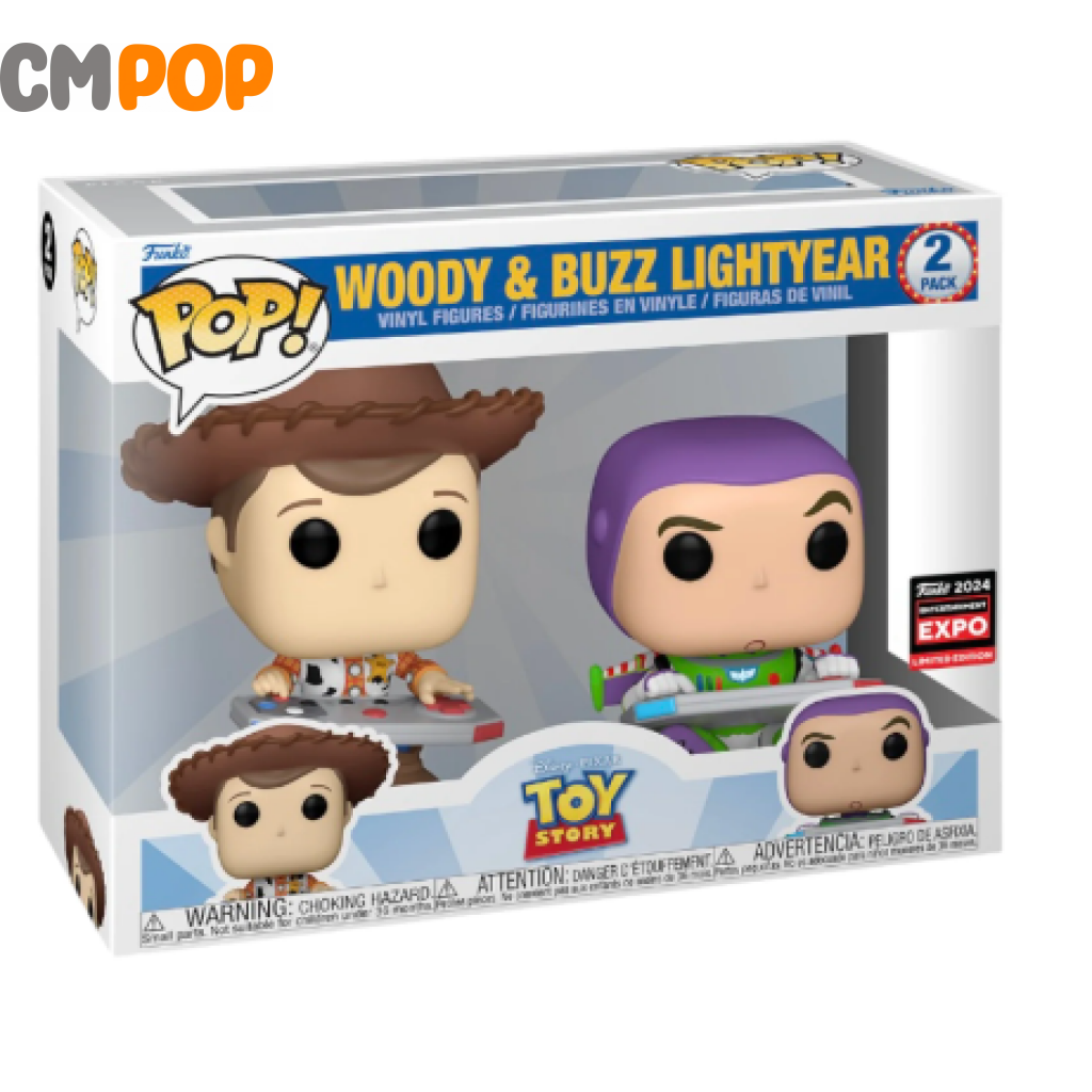 Woody & Buzz Lightyear 2Pk - Funko Pop! Toy Story 2024 Expo Entertainment Limited Edition Pop