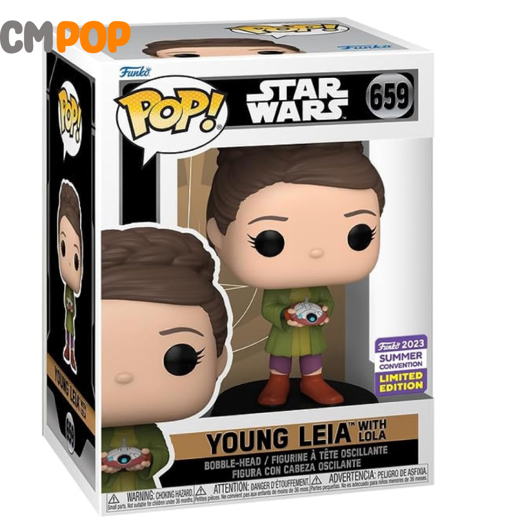 Young Leia With Lola - #659- Funko Pop! Star Wars 2023 Summer Convention Limited Edition Pop