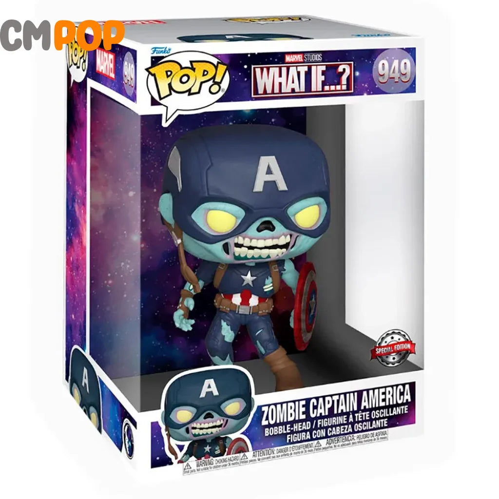 Zombie Captain America - #949 Funko Pop! Deluxe Marvel What If...? Special Edition Pop