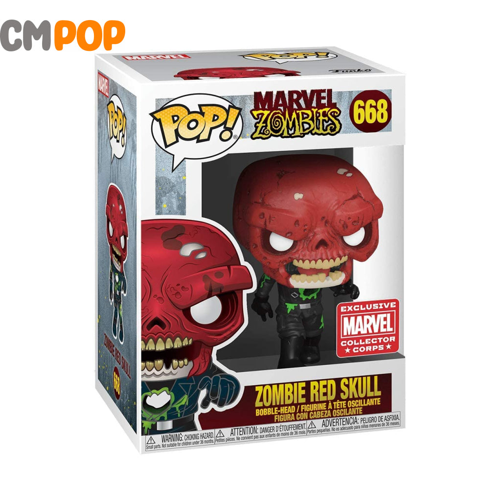 Zombie Red Skull - #668 Funko Pop! Marvel Collectors Corps Exclusive Pop