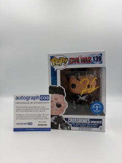 Crossbones (Unmasked) - #139 - Funko Pop! - Marvel - Civil War - Signed By Frank Grillo    - Certified By Autographcoa