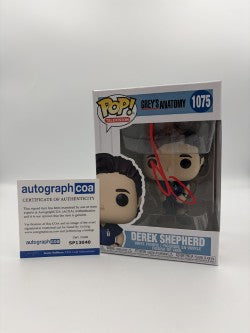 Derek Shepard - #1075 - Funko Pop! - Television - Greys Anatomy - Signed By Patrick Dempsey  - Certified by Autographcoa
