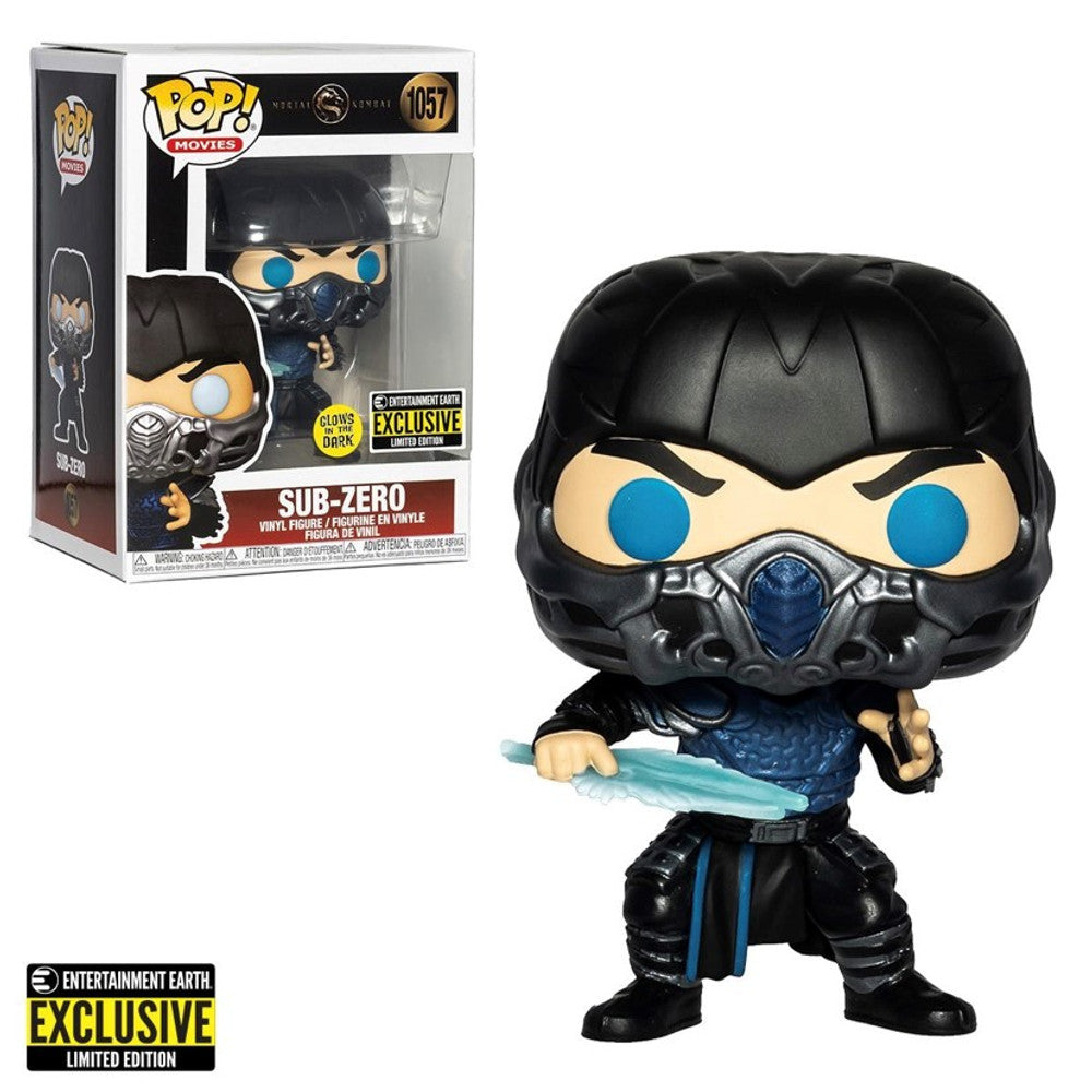 Mortal Kombat Sub-Zero Glow - #1057 - Funko POP! GITD Entertainment Earth
