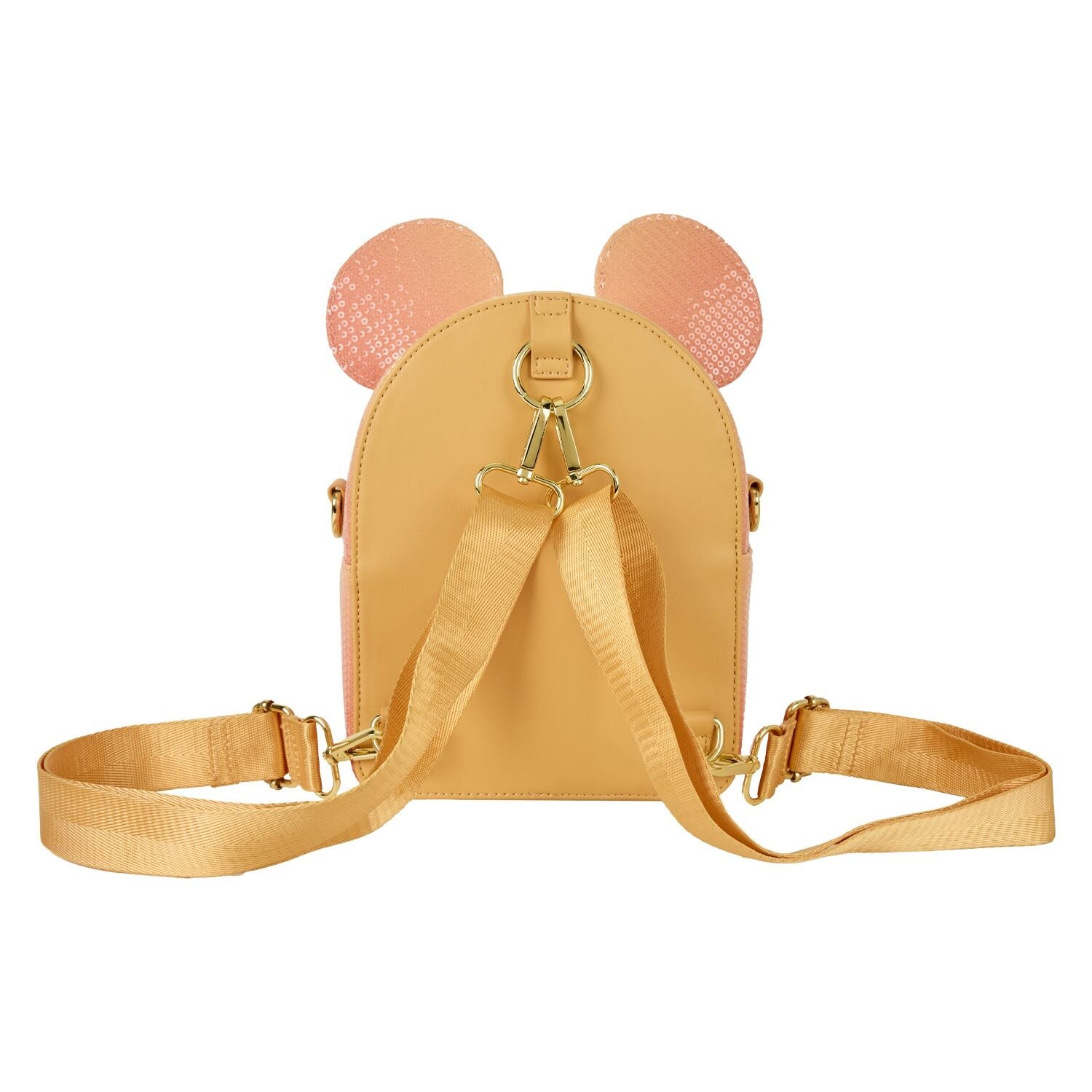 Disney Mickey Mouse Glitter Sequin Convertible Mini Backpack & Crossbody Bag - Loungefly