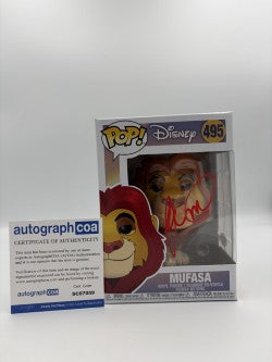 Mufasa - #495 - Funko Pop! - Disney - Signed By Aaron Pierre - Certified by Autographcoa