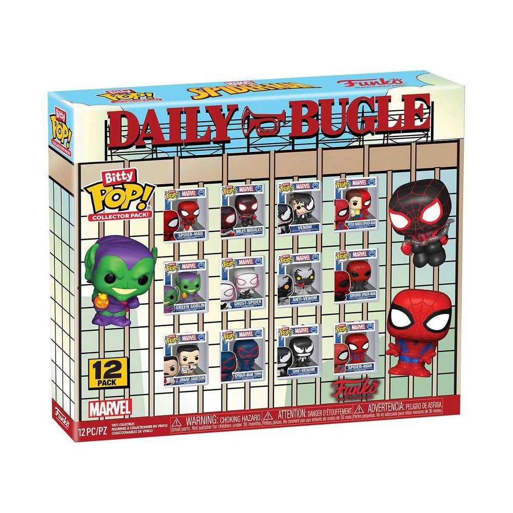 Funko Bitty Pop! Marvel: Spider-Man - 12 Pack - Includes Spider-Man Venom Green Goblin and More