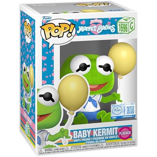 Baby Kermit Flocked #1696 - Funko POP! Exclusive Figure With Protector