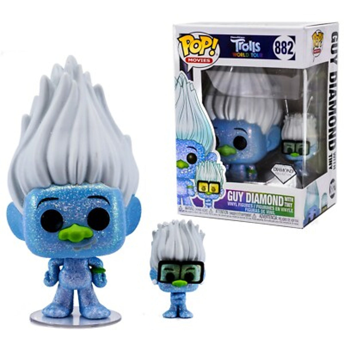 Trolls World Tour Guy Diamond With Tiny Diamond - #882 - Funko POP! Diamond Collection