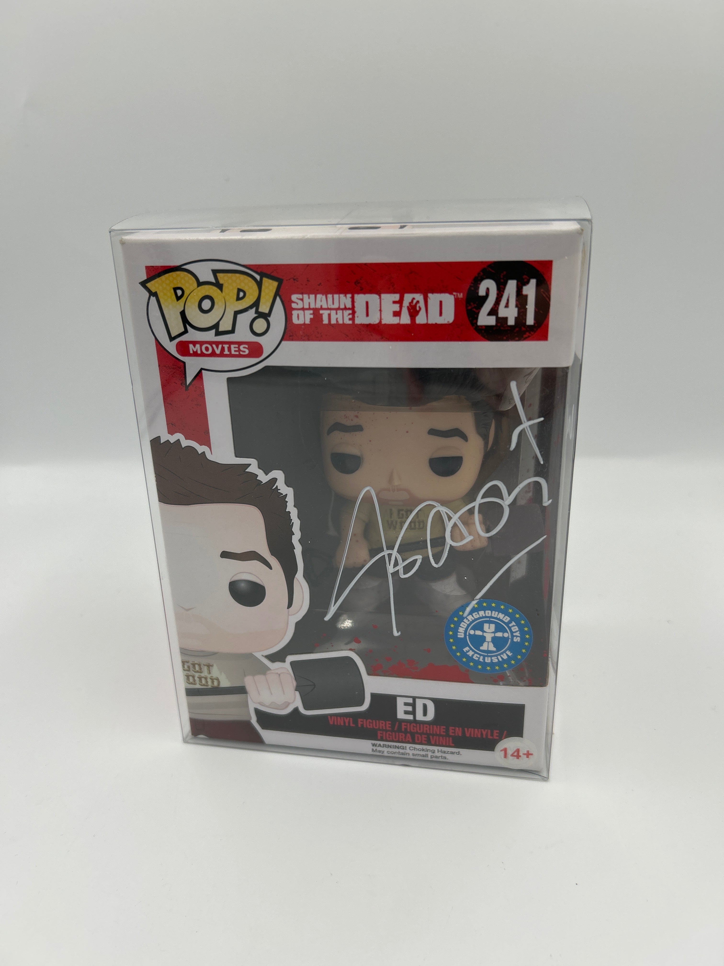 Ed With Shovel  - #241 - Funko Pop! - Movies - Sean of the Dead - Signed By nick Frost - Certified Pop!