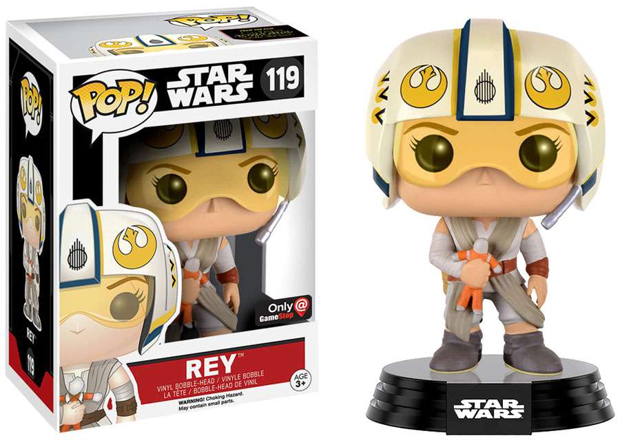 KNAL Funko POP Rey X-Wing Helmet Vinyl Bobble Head Figure #119