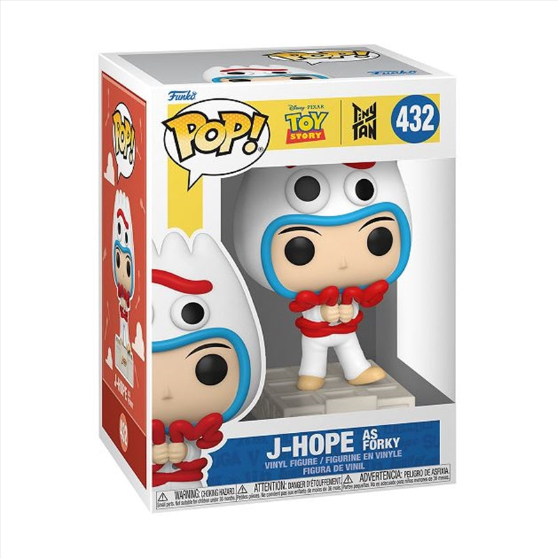 J - Hope As Forky - #432 - Funko Rocks: BTS Toy Story X Tiny TAN - - Funko Pop!