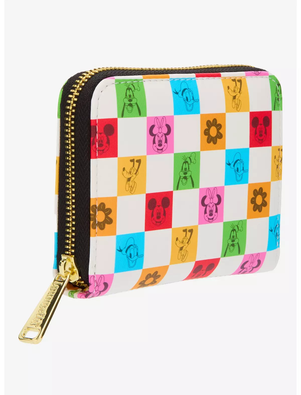 Disney Mickey Mouse & Friends Floral Checkered Wallet - Loungefly