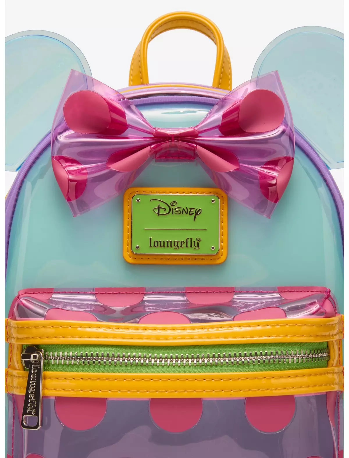Disney Minnie Mouse Polka Dot Colorblock Ears Mini Backpack  - Loungefly