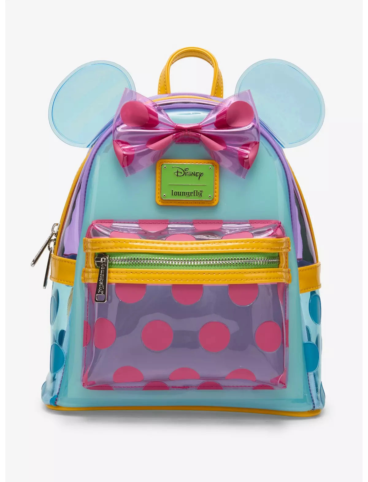Disney Minnie Mouse Polka Dot Colorblock Ears Mini Backpack  - Loungefly