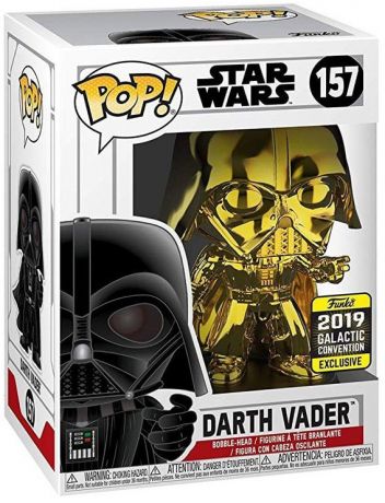 Star Wars: Chrome Darth Vader - #157 - Funko Pop! 2019 Galactic Convention